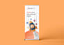design retractable roll up, pop up banner and standee